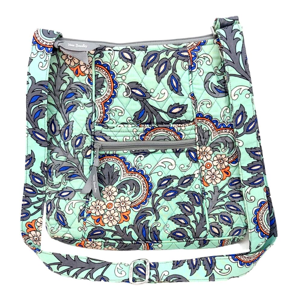 Vera Bradley Fan Flowers Mini Hipster Crossbody Shoulder Bag Multicolor Quilted